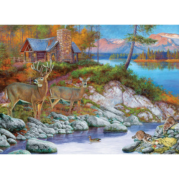 Cabin Visitors 1000 Piece Jigsaw Puzzle Eurographics