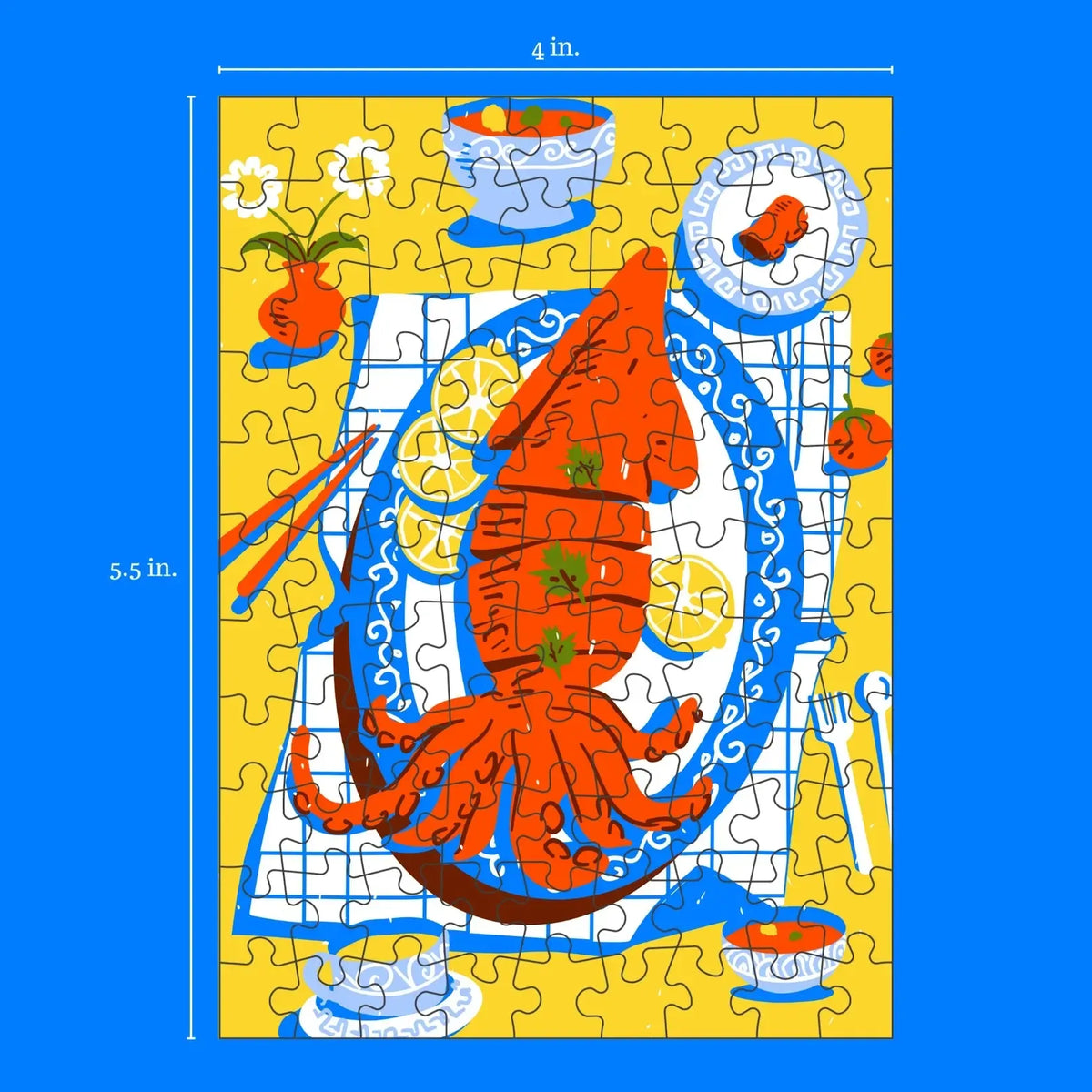 Calamari 99 Piece Mini Jigsaw Puzzle Puzzledly