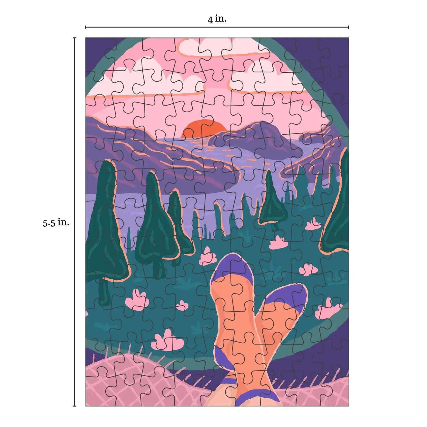 Camping 99 Piece Mini Jigsaw Puzzle Puzzledly