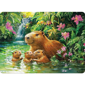 Capybaras 35 Piece Tray Jigsaw Puzzle Cobble Hill