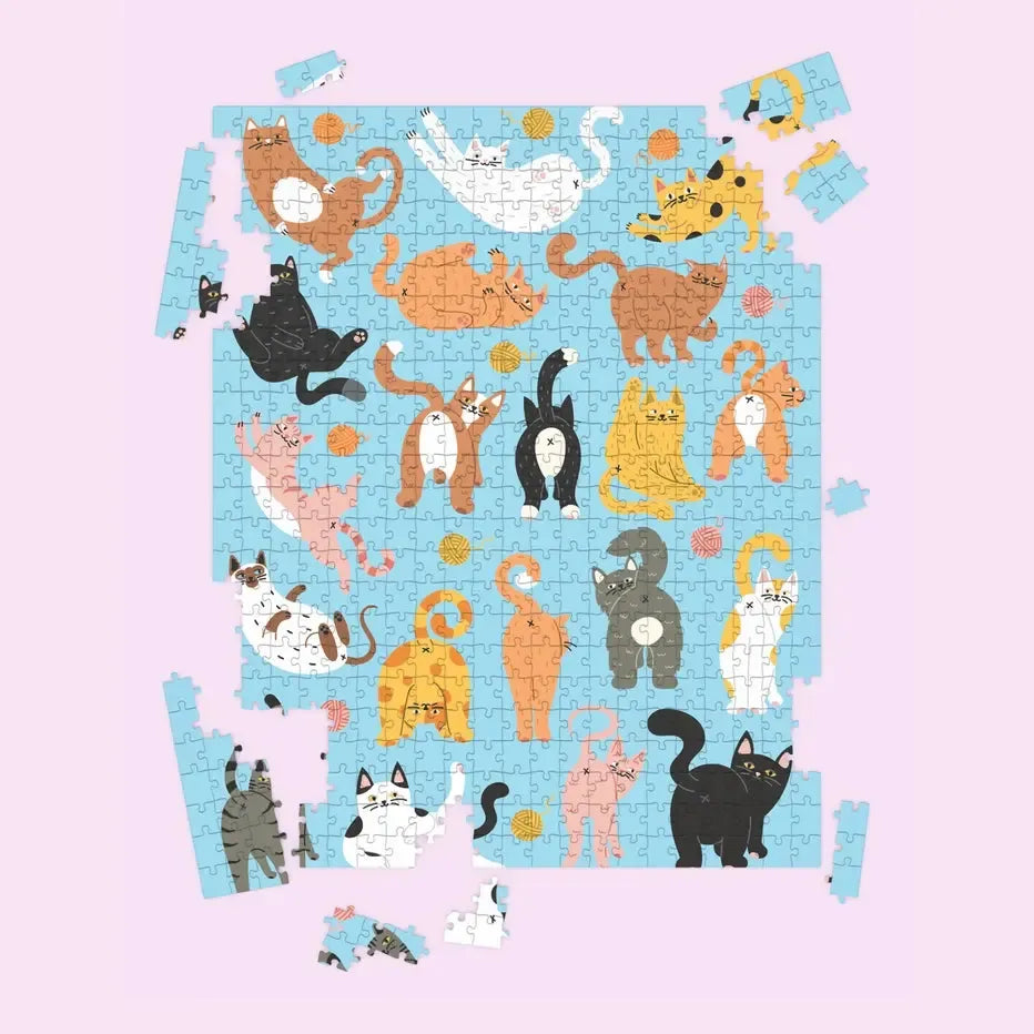 Cat Butts 500 Piece Jigsaw Puzzle Fun Club