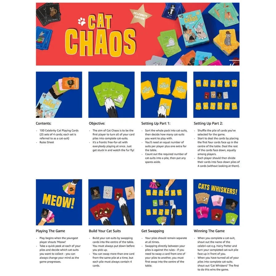 Cat Chaos Card Game Ginger Fox