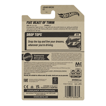 Hot Wheels Fiat Beast of Turin | Drop Tops Series 5/5