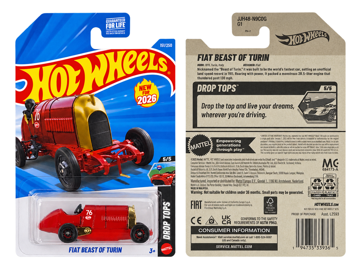 Hot Wheels Fiat Beast of Turin | Drop Tops Series 5/5