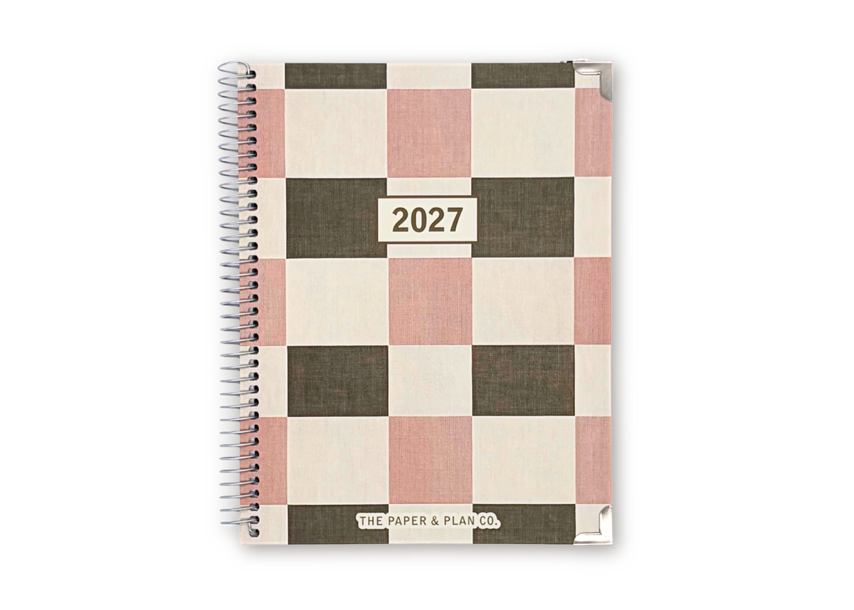 2027 Checkered Weekly Planner Premium Bundle