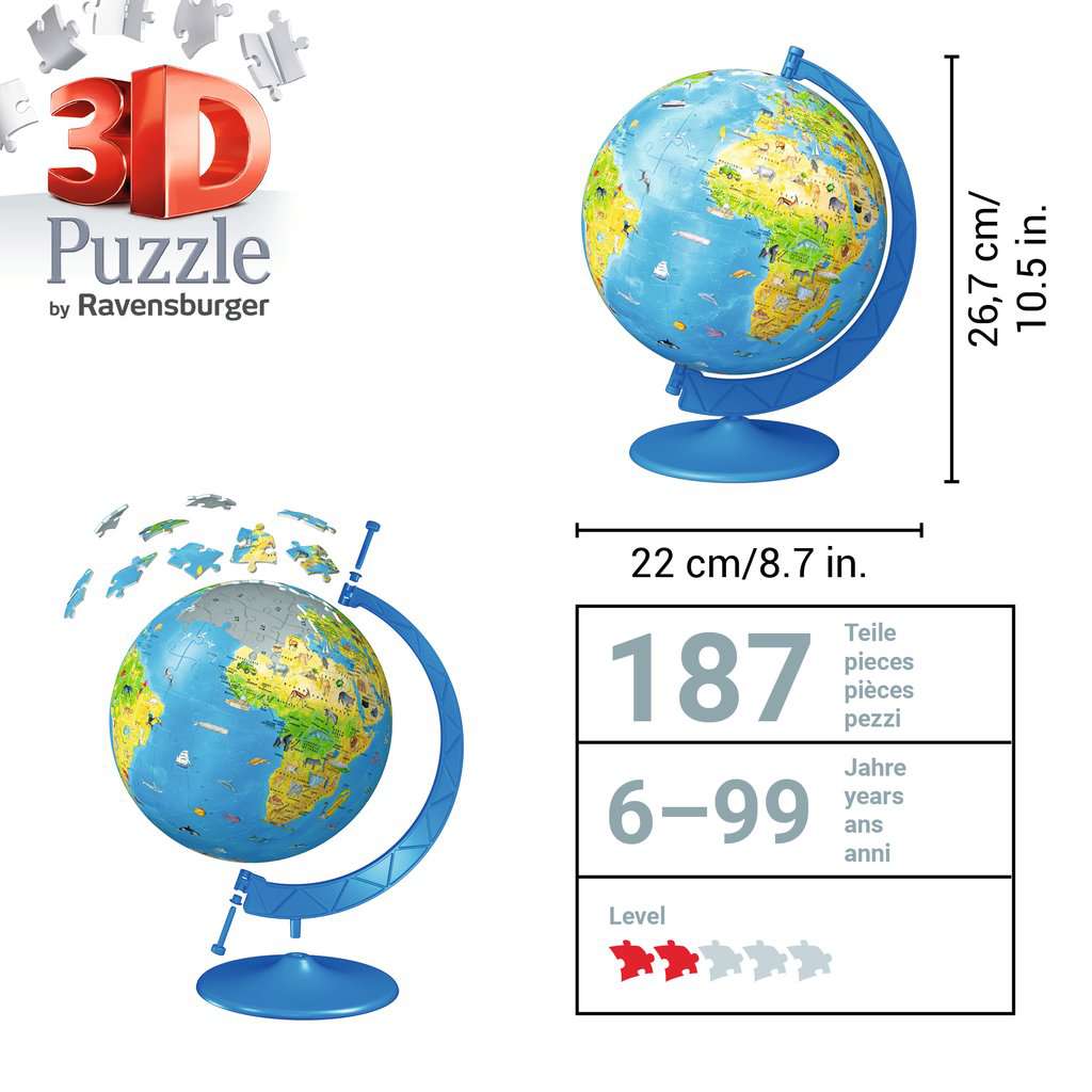 Children's Globe 187 Piece 3D Jigsaw Puzzle Ravensburger