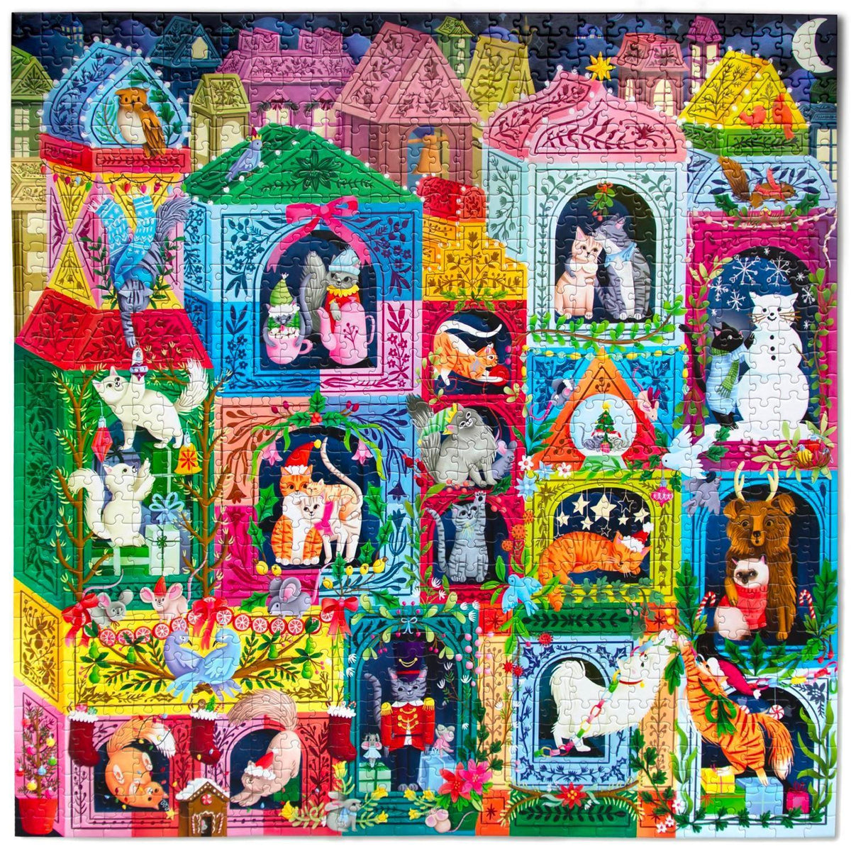 Christmas Cats 1000 Piece Jigsaw Puzzle eeBoo