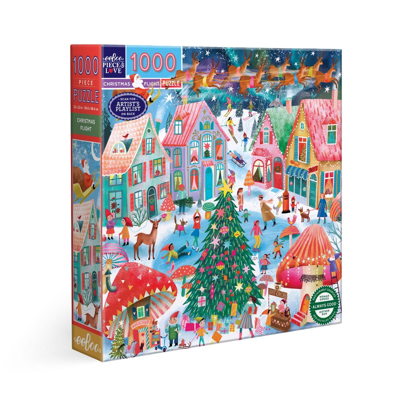 Christmas Flight 1000 Piece Jigsaw Puzzle eeBoo