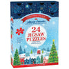 Christmas Village Advent Calendar - 24 Set of 50 Piece Mini Jigsaw Puzzles Eurographics