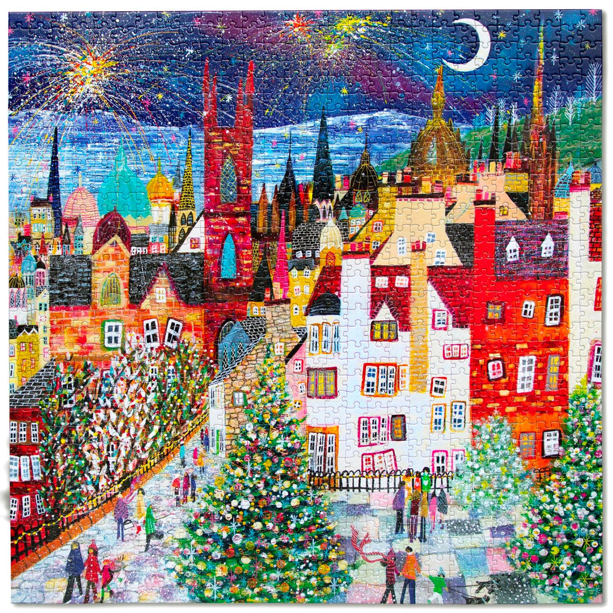 Christmas in Edinburgh 1000 Piece Jigsaw Puzzle eeBoo