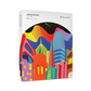 City Vibes by Jordan Herren 500 Piece Round Jigsaw Puzzle Pomegranate