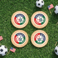 Maple Wood Soccer Coasters – Match Day Celebration Drinkware (4 Pack)
