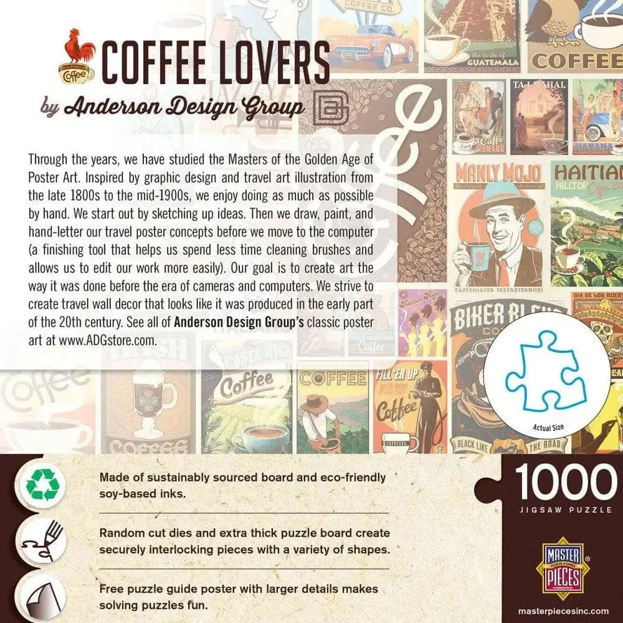 Coffee Lovers by Anderson Design 1000 Piece Jigsaw Puzzle MasterPieces