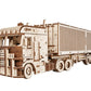 Container Semitrailer for Road King — Mechanical Wooden Model, 238 Pieces