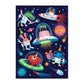 Cosmic Party Greeting Card 12 Piece Jigsaw Puzzle Mudpuppy