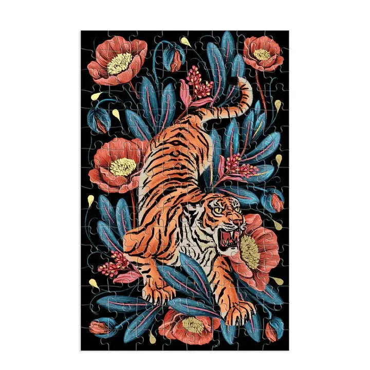 Courageous Tiger 128 Piece Matchbox Mini Jigsaw Puzzle Galison