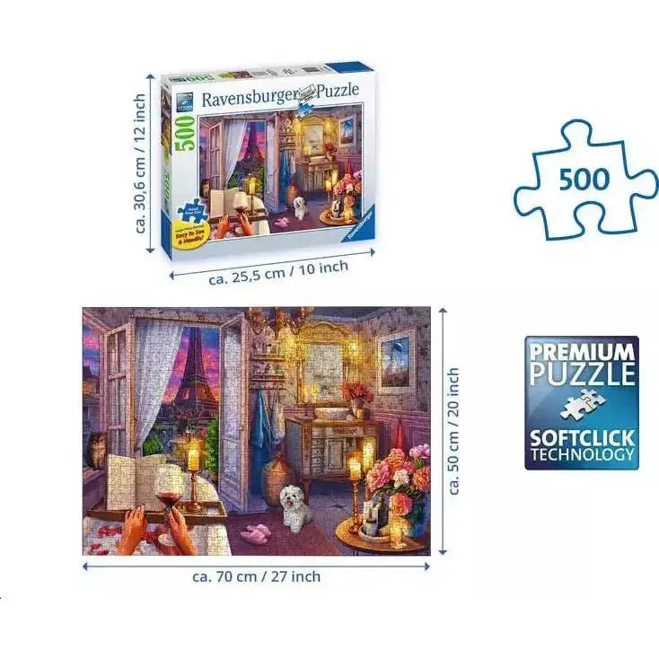 Cozy Bathroom 500 Large Piece Jigsaw Puzzle Ravensburger