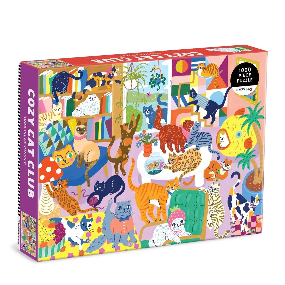 Cozy Cat Club 1000 Piece Jigsaw Puzzle Mudpuppy