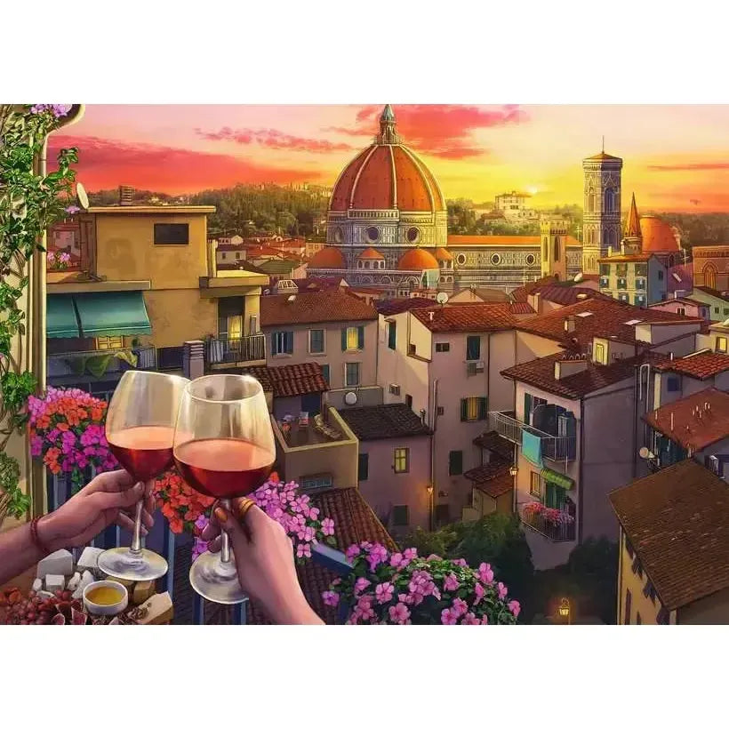 Cozy Wine Terrace 500 Large Piece Jigsaw Puzzle Ravensburger