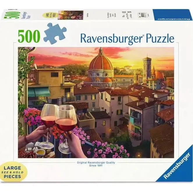 Cozy Wine Terrace 500 Large Piece Jigsaw Puzzle Ravensburger