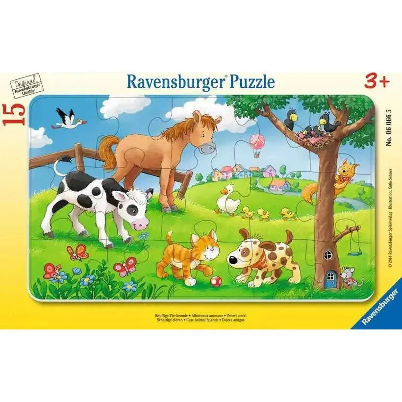 Cute Animal Friends 15 Piece Tray Jigsaw Puzzle Ravensburger