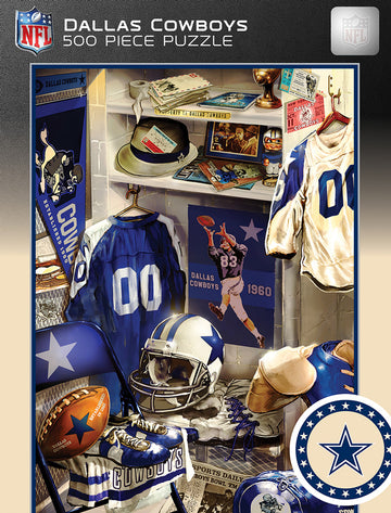Masterpieces Game Day 500 Piece Jigsaw Puzzle For Adults - Nfl Dallas Cowboys Locker Room - 15'X21'