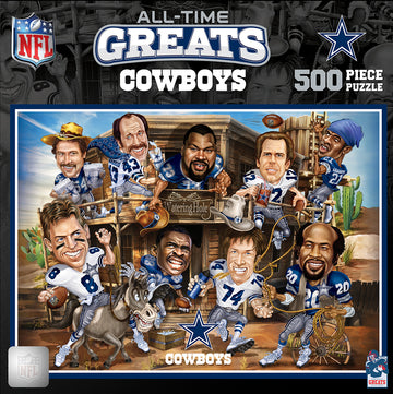 Masterpieces 500 Piece Sports Jigsaw Puzzle For Adults - Nfl Dallas Cowboys All-Time Greats - 15X21