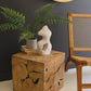 Kalalou Dam1002 Rustic Teak Wood Cube