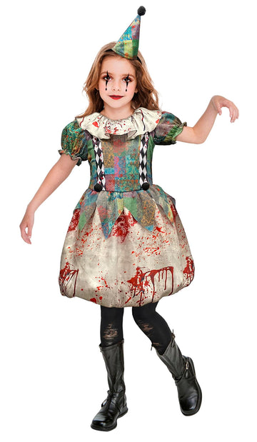 Clown Girls Costume | Child Size 8/10