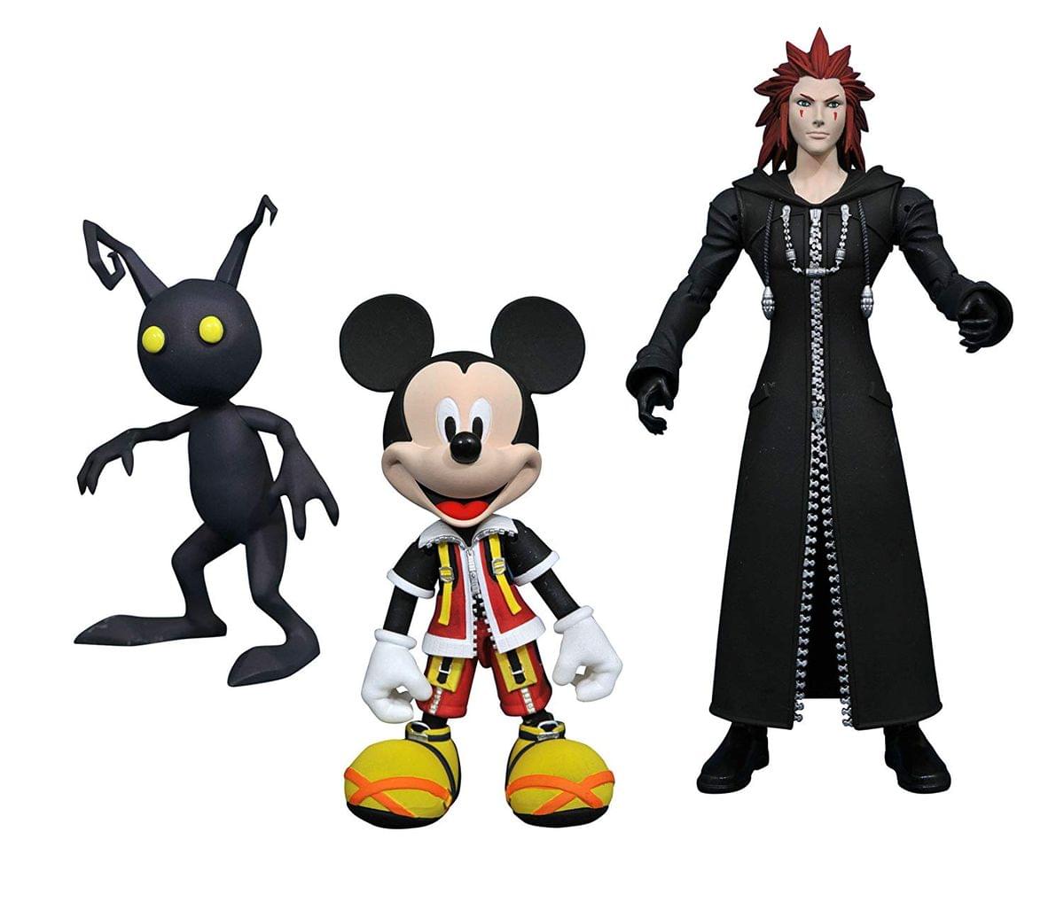 Kingdom Hearts Select Action Figure Set - Mickey, Axel & Shadow
