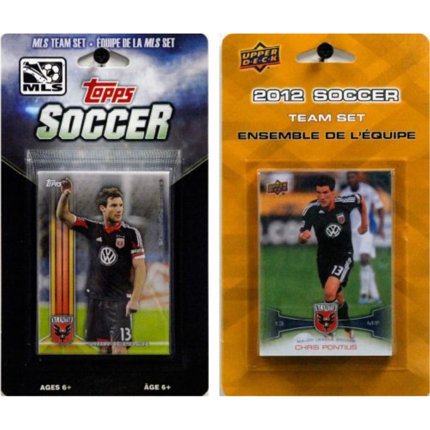 Mls D.C. United 2 Different Licensed Trading Card Team Sets