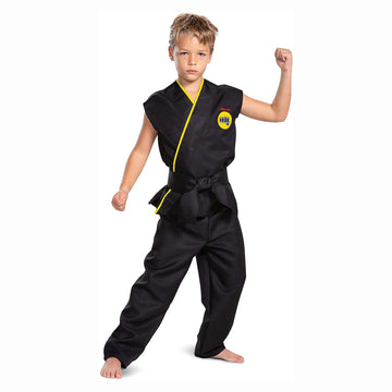 Disguise Cobra Kai Costume For Kids, Official Cobra Kai Costume Kids Gi With Black Belt, Child Size Small (4-6)