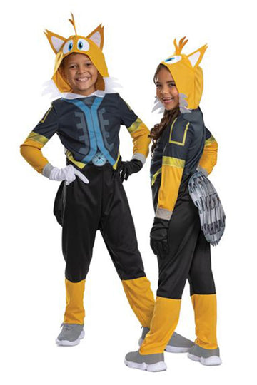 Disguise Tails Costume For Kids, Official Sonic Prime Costume And Headpiece, Size (7-8)