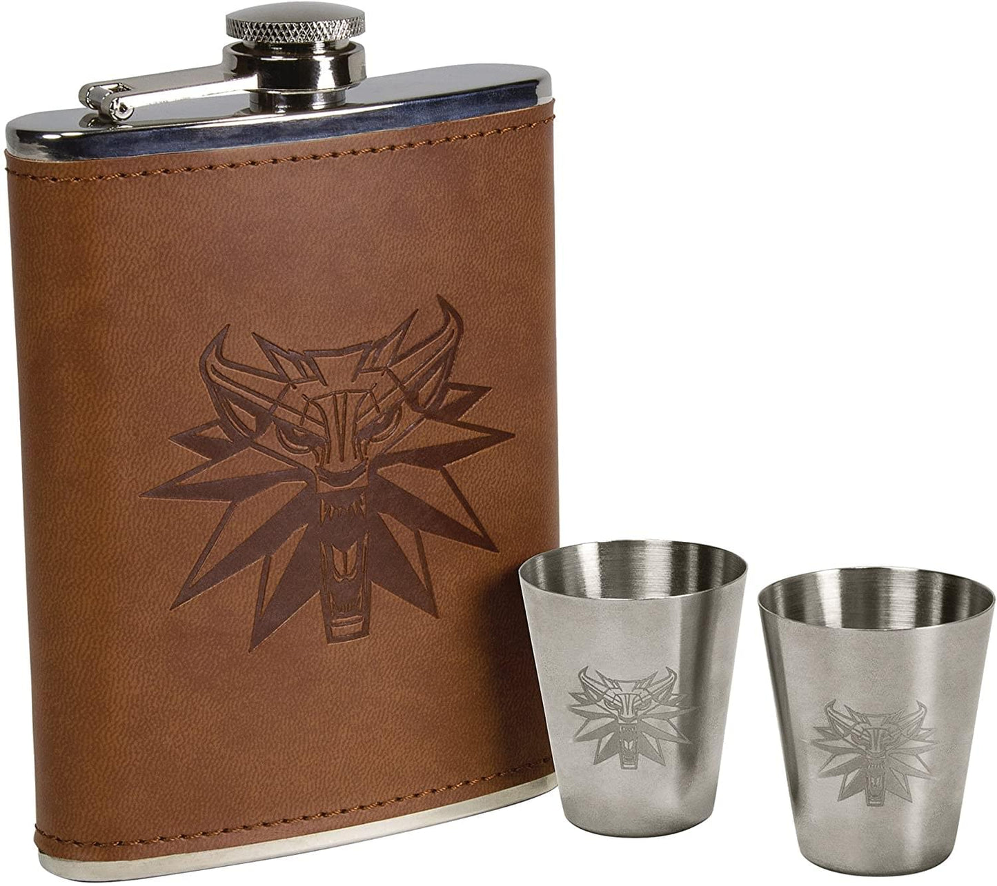Dark Horse Deluxe The Witcher Deluxe Flask Set - Silver Metal - Model FEB180091
