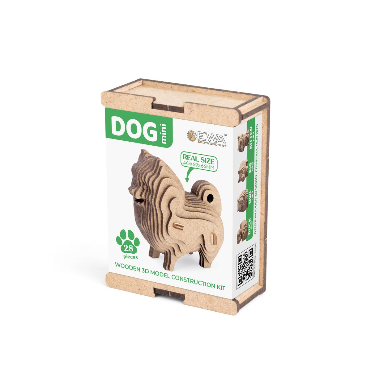 Dog Mini — Wooden Mini Model, 28 Pieces