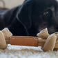 Huggle-Hide® Natural Leather Bone Dog Toy, 3 Pack