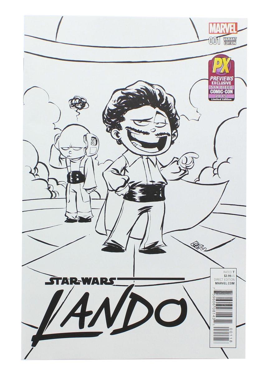 Star Wars Lando #1 Comic Young Black & White Variant Cover Sdcc 2015 Exclusive