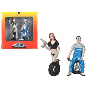 1-18 Scale Michele & Derek Figurines Set - 2 Piece