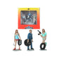 3 In 1-24 Scale Michelle, Meg & Gary Tire Brigade Figurine Set - 3 Piece