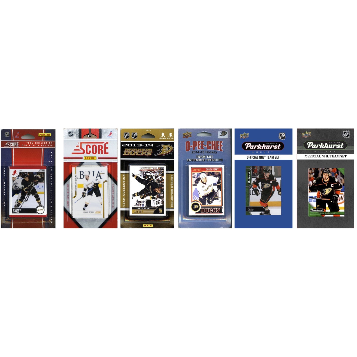 Nhl Anaheim Ducks 6 Different Licensed Trading Card Team Sets