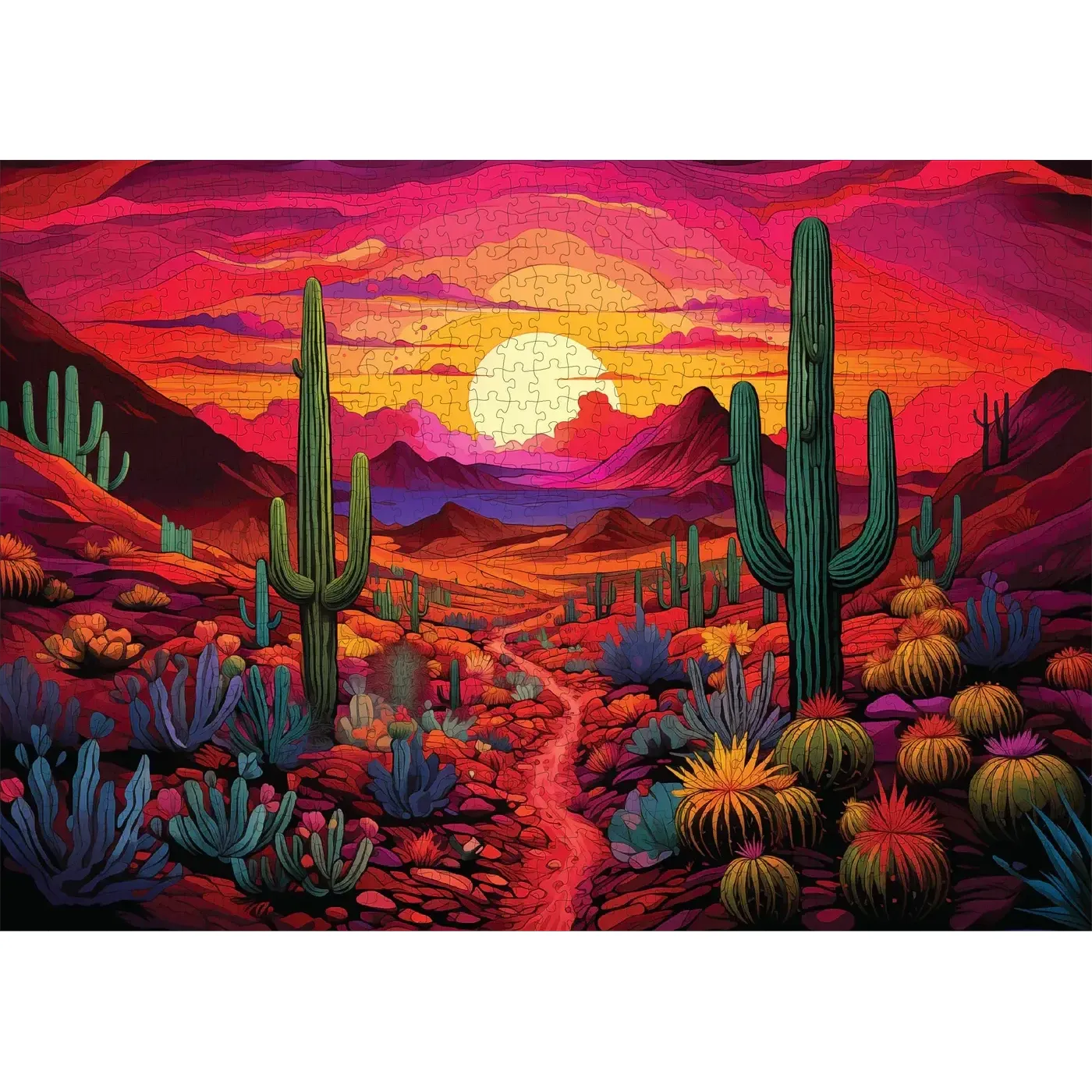 Desert Daze 1000 Piece Jigsaw Puzzle Trippy