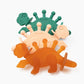 Dibly - Green - Baltic Amber & Natural Rubber Dinosaur Teether with Toothbrush Tail