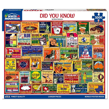 Did You Know 1000 Piece Jigsaw Puzzle White Mountain