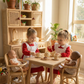 Montessori-Style Rattan Play Kitchen | Natural Pretend Play Station with Storage