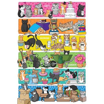 Doodlecat Days 100 Large Piece Jigsaw Puzzle Cobble Hill