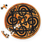 Double Dogs 88 Wood Piece Double-Sided Round Jigsaw Puzzle Curiosi