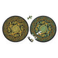 Double Dragon 88 Wood Piece Double-Sided Round Jigsaw Puzzle Curiosi