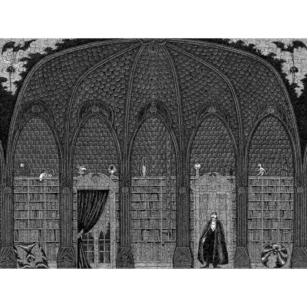 Dracula in Dr. Seward's Library 500 Piece Jigsaw Puzzle Pomegranate