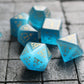 Dragon Shield Blue Cats Eye Stone Gemstone DND Dice Set
