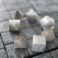 Dragon Shield Gray Cats Eye Gemstone DND Dice Set